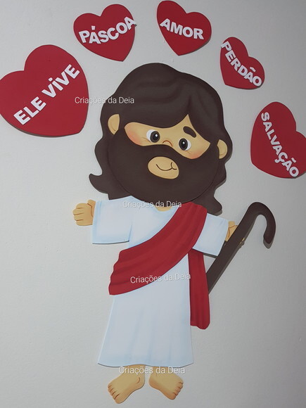 Mural Jesus e a Páscoa 83 cm em Eva