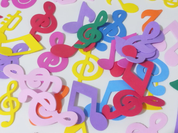 Notas Musicais em Eva - Kit 50 Peças de 6 à 10cm.