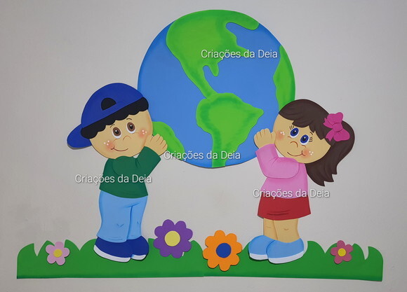 Mural Sobre o Meio Ambiente Grande 96 cm em Eva