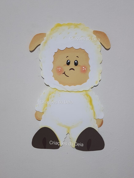 Ovelhinha em Eva Criança Vestida de Ovelha Grande 37 cm