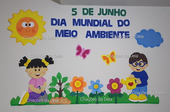 Painel do Meio Ambiente Grande 120 cm Kit em Eva