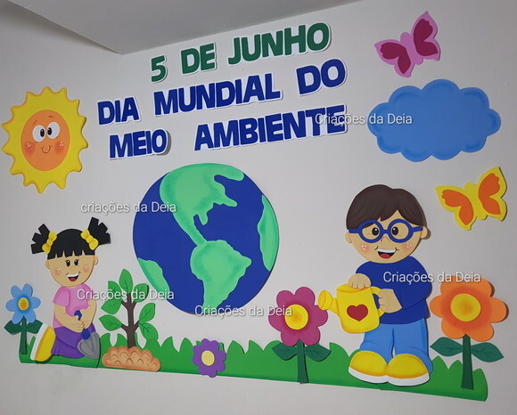 Painel do Meio Ambiente Grande 140 cm Kit em Eva
