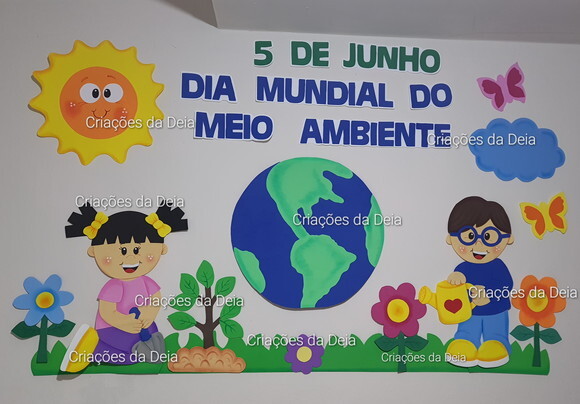 Painel do Meio Ambiente Grande 140 cm Kit em Eva