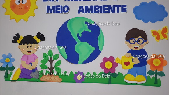 Painel do Meio Ambiente Grande 140 cm Kit em Eva