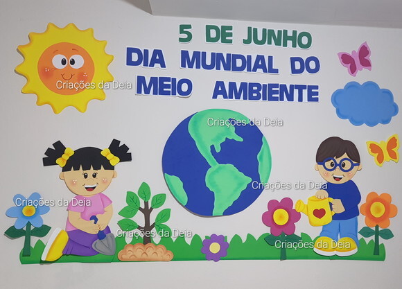 Painel do Meio Ambiente Grande 140 cm Kit em Eva