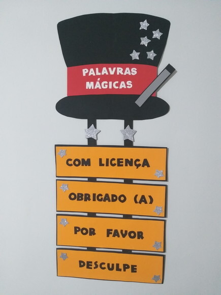 Palavras Mágicas 100cm em Eva para Sala de Aula