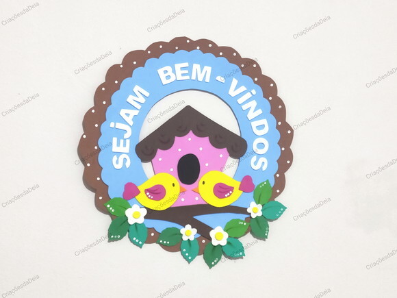 Placa de Eva bem-vindos para Porta - Jardim