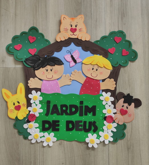 Placa de Porta Jardim de Deus em Eva