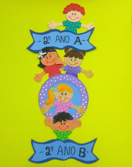 Placa de Sala de Aula para Porta - Crianças