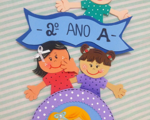 Placa de Sala de Aula para Porta - Crianças
