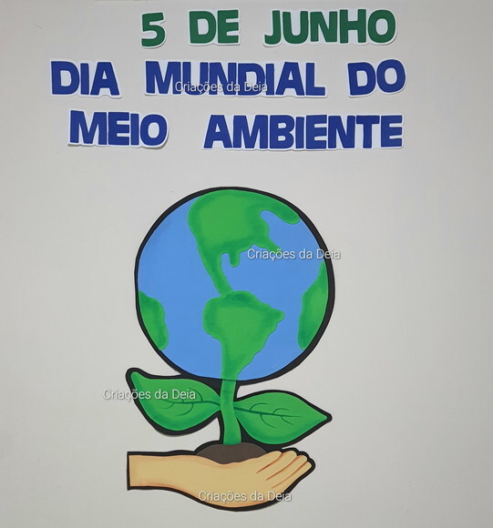 Planeta Terra Dia do Meio Ambiente 110 cm Painel em Eva