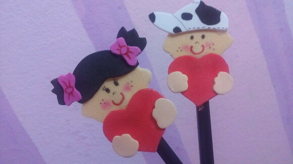 Ponteiras para Canetas em Eva Infantil- Lembrancinha