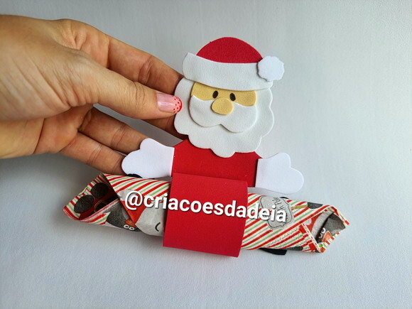 Porta Guardanapo de Papai Noel - Ceia de Natal