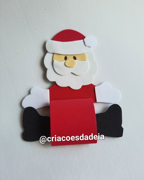Porta Guardanapo de Papai Noel - Ceia de Natal