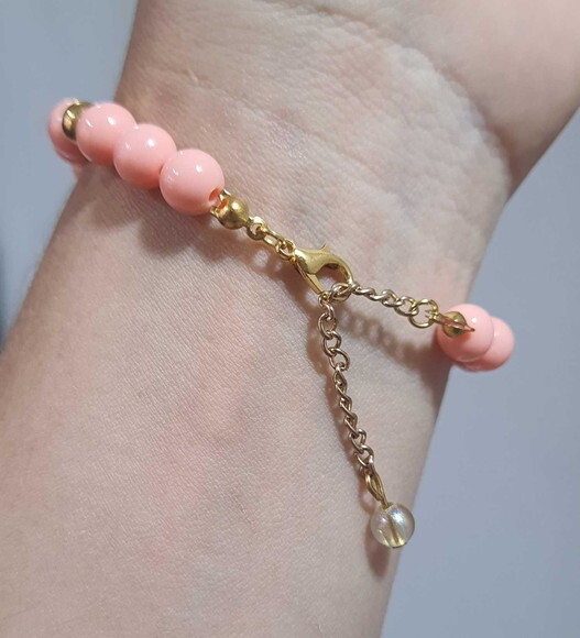 Pulseira de Contas Micangas Pérola Bijuteria