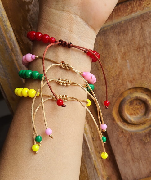 Pulseira de Contas Micangas Pulseira Borboleta Bijuteria