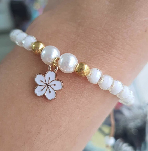 Pulseira de Contas Micangas Pulseira Encanto Bijuteria