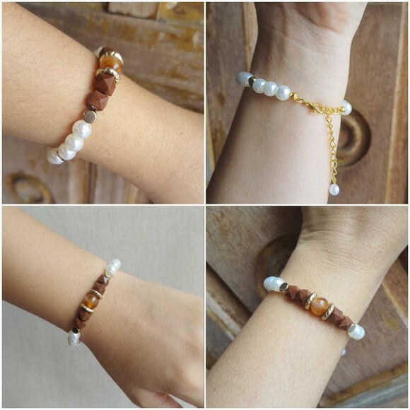 Pulseira de Contas Micangas Pulseira Nostalgia Bijuteria