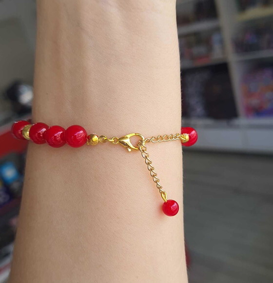 Pulseira Vermelha de Micangas Ousada Bijuteria