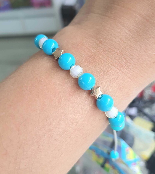Pulseiras Coloridas Cores com Tons Azuis Candy