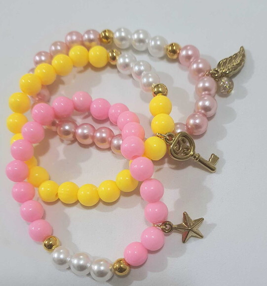 Pulseiras Coloridas Cores com Tons Leves Candy