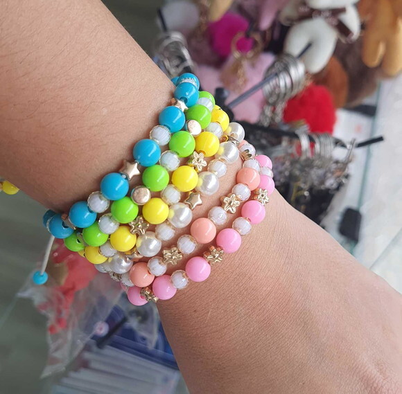 Pulseiras Coloridas Cores com Tons Leves Candy