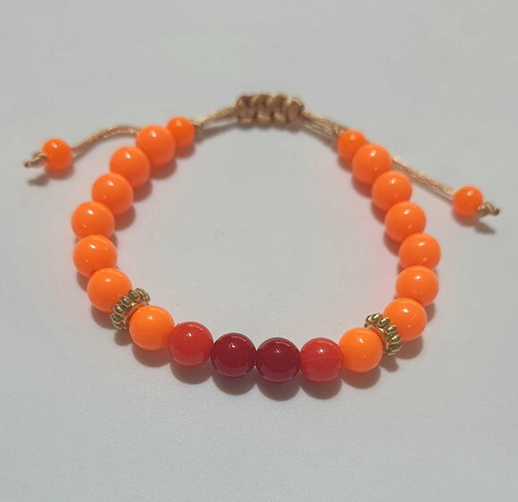 Pulseiras Coloridas Cores com Tons Quentes Laranja