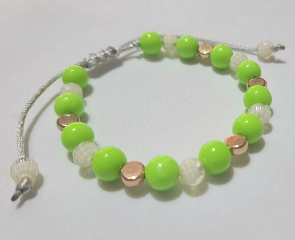 Pulseiras Coloridas Cores com Tons Verdes Candy