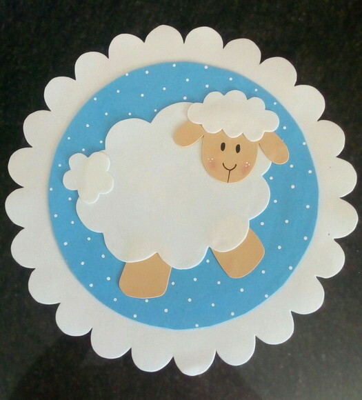 Quadro de Ovelhinha - Decoração em Eva
