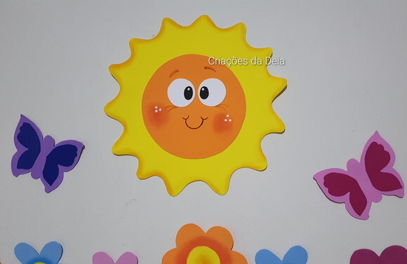 Sol 34 cm para Decorar em Eva