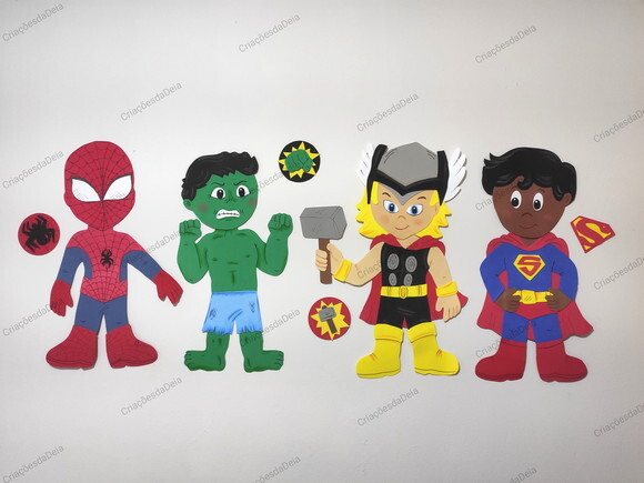 Super Heróis de 50 cm de Altura em Eva (1 Unidade)