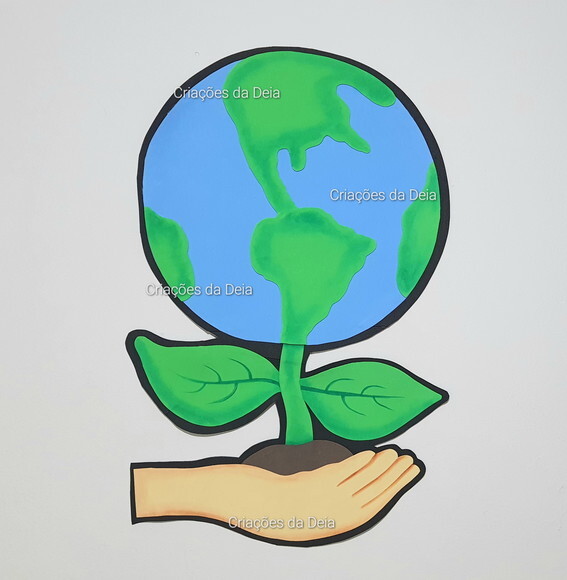 Terra Globo Terrestre em Eva Meio Ambiente 60 cm
