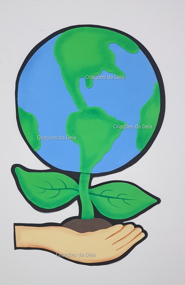 Terra Globo Terrestre em Eva Meio Ambiente 60 cm