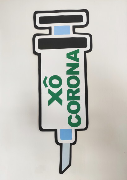 Xô Corona Vírus em Seringa grande de EVA - Covid 19 - vacina