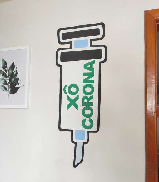 Xô Corona Vírus em Seringa grande de EVA - Covid 19 - vacina