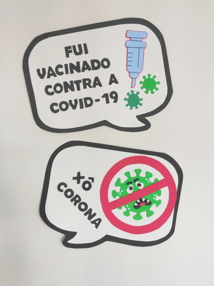 Xô Corona Vírus Kit 2 Placas de Eva - Covid 19