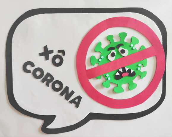 Xô Corona Vírus Kit 2 Placas de Eva - Covid 19