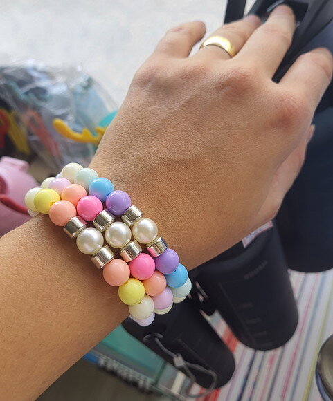 1 Pulseira de Contas Micangas Pulseira Leveza Bijuteria