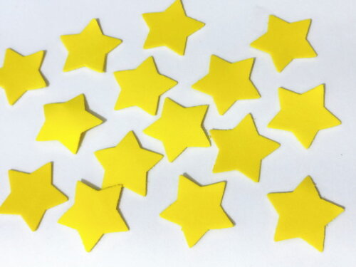 50 Apliques de Mini Estrelas de Eva (4 Cm) Cor Única