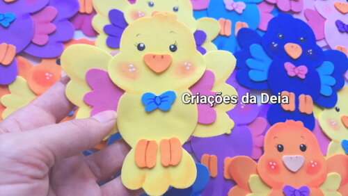 Animais Que Voam em Eva - Kit 7 Unidades 12 a 10 cm