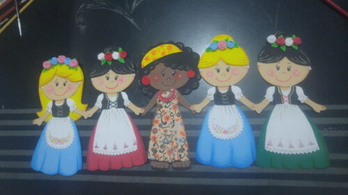 Bonequinhas de EVA - etnias e diversidade -venda por unidade