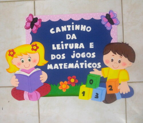 Cantinho da Leitura e Jogos Matemáticos em Eva - Crianças
