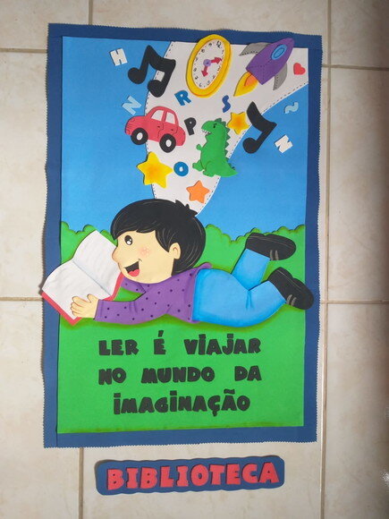 Cantinho da Leitura em Eva - Biblioteca 80x60cm