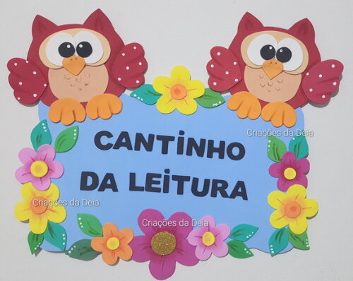 Cantinho da Leitura em Eva -corujas Sala de Aula Biblioteca