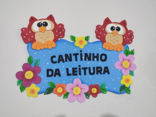 Cantinho da Leitura em Eva -corujas Sala de Aula Biblioteca