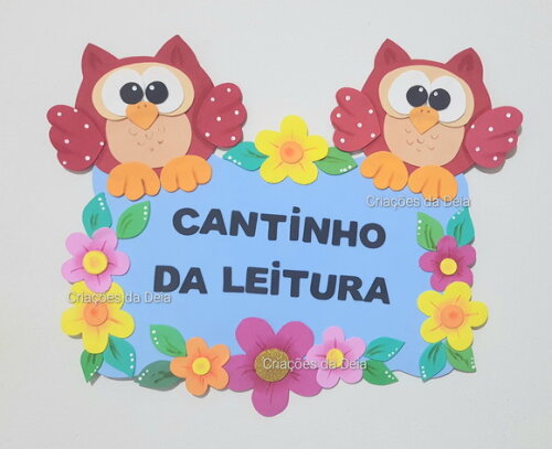 Cantinho da Leitura em Eva -corujas Sala de Aula Biblioteca
