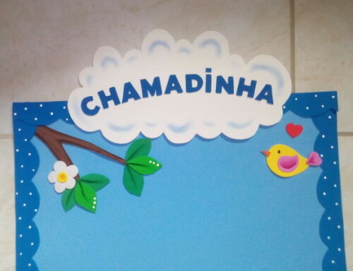 Chamadinha Grande para Sala de Aula - Tema Passarinhos 1 Peç