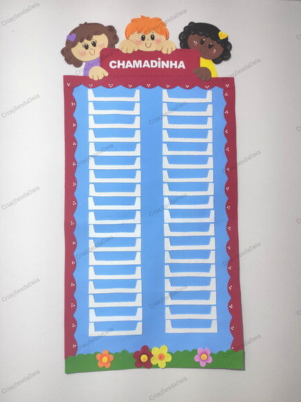 Chamadinha Grande em Eva para Sala de Aula Tema crianças