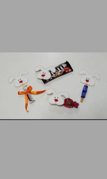 Coelhinhos - Mini Cabecinha para Aplique ou Lembrancinhas