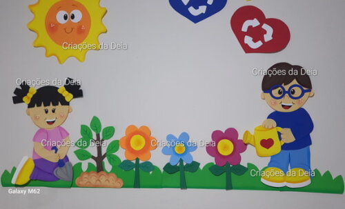 Criança na Natureza Painel Meio Ambiente Jardim Grande Eva